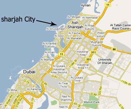 Sharjah Map